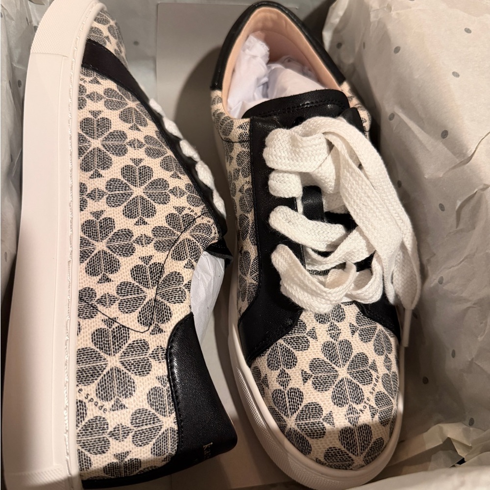 Kate Spade Erin Spade Flower Canvas Lace-Up Sneakers